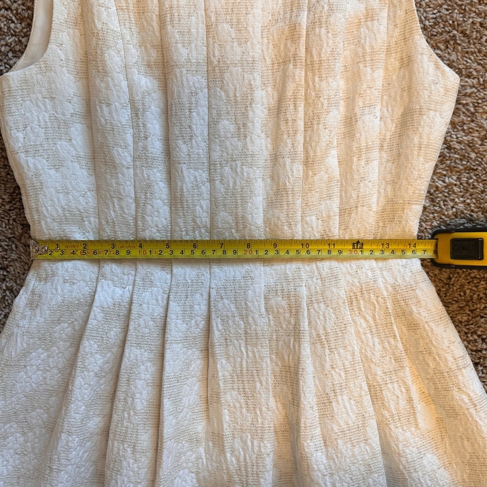 Anne Klein- Textured Linen/Cotton Pin Tuck Midi Dress w/pockets, Size S - Picture 10 of 10